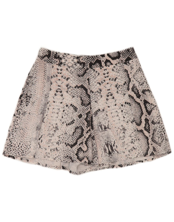 Karen Millen Short décontracté taille haute pour femme UK 6 XS W25 Rose imprimé animal
