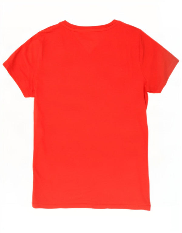 Tommy Hilfiger T-shirt graphique pour femme UK 12 Rouge moyen Coton