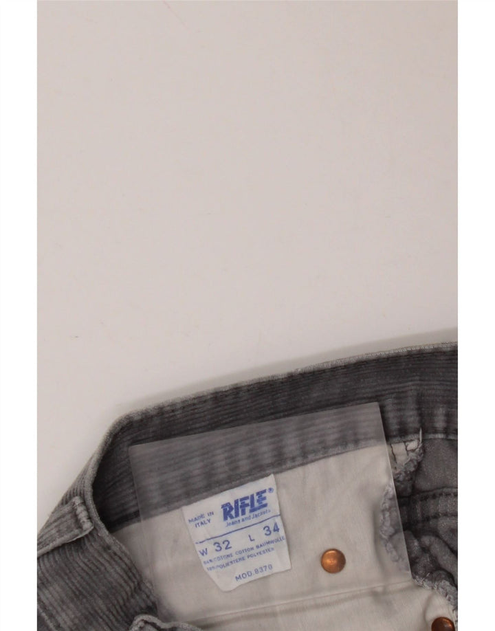 RIFLE Pantalon droit en velours côtelé pour homme W28 L28 Bleu Coton