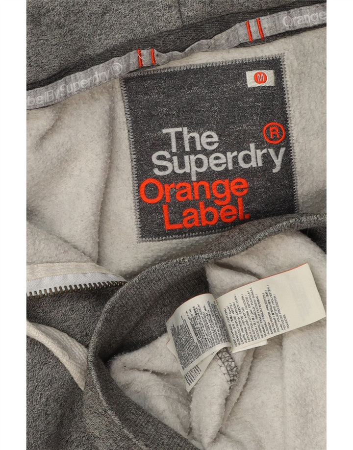 Superdry Sweat à Capuche Zippé Homme Gris Moyen Coton