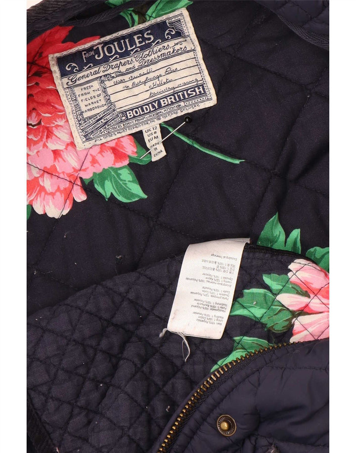 Joules Veste matelassée pour femme UK 12 Coton bleu marine moyen