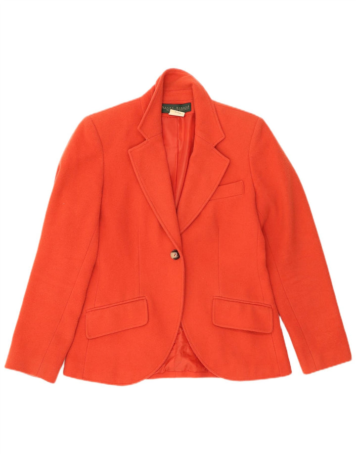 HARVE BENARD Veste Blazer 1 Bouton Femme US 6 Laine Orange Moyenne
