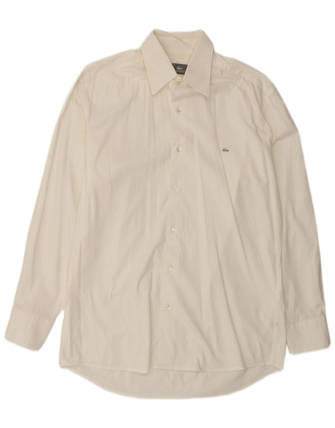 Lacoste Chemise Homme Taille 41 Grand Coton Blanc Cassé
