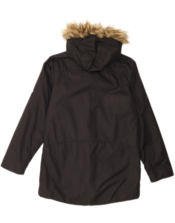 HELLY HANSEN Womens Oversized Hooded Padded Coat UK 10 Small Black