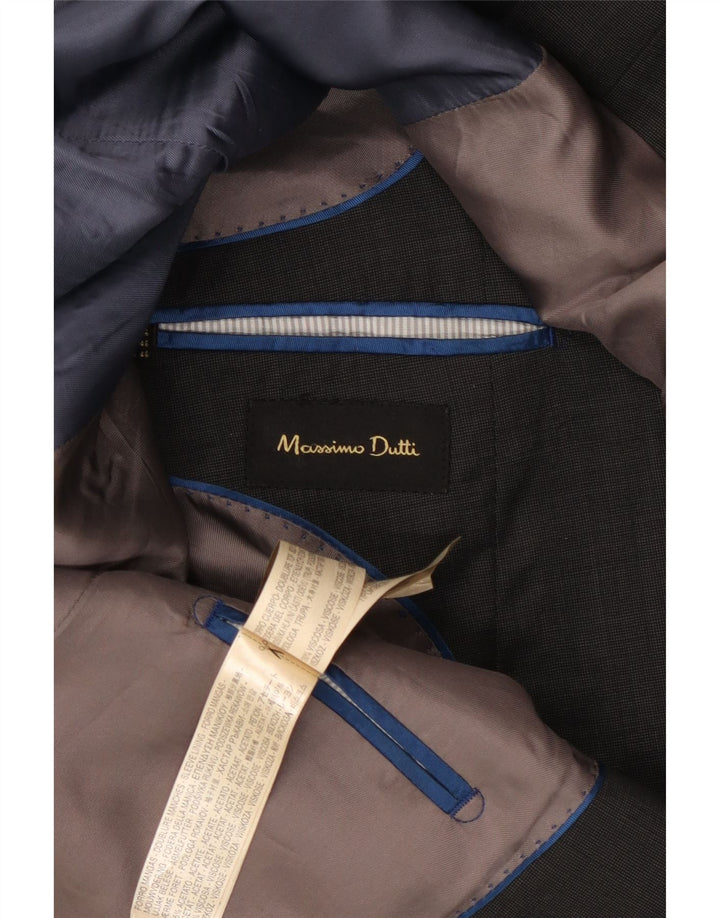 Massimo Dutti Veste blazer à 2 boutons pour homme US 46 XL Gris Acétate Classique