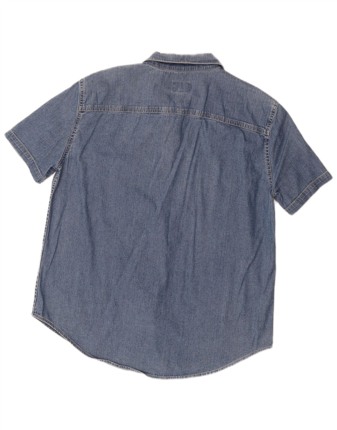 CALVIN KLEIN JEANS Chemise en jean à manches courtes pour femme UK 18 XL Bleu Coton