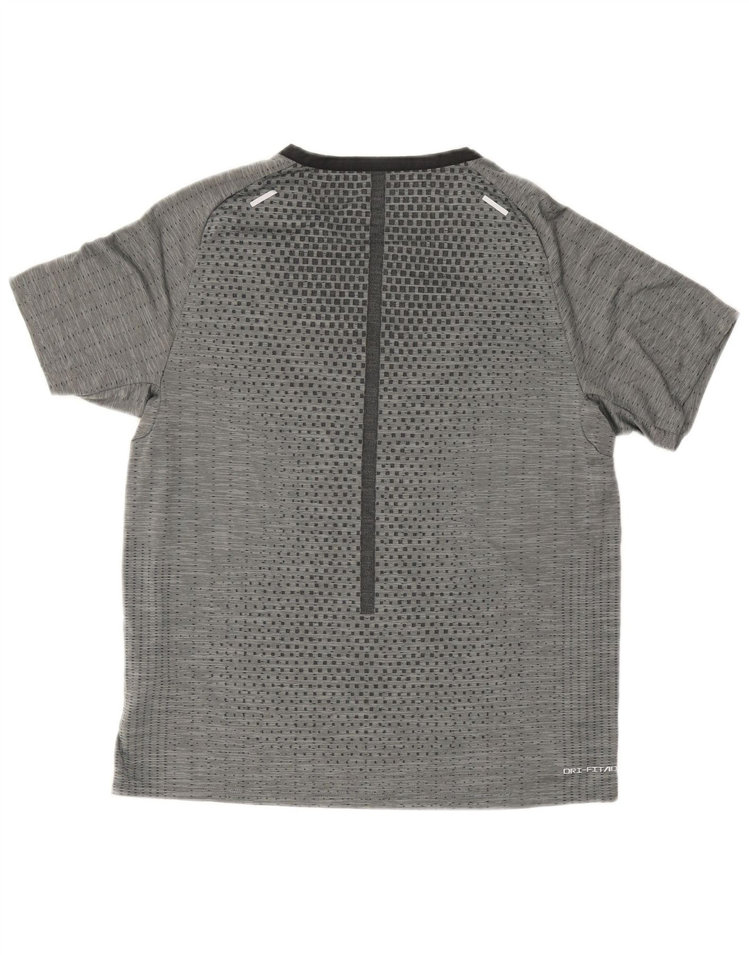 Nike Homme Dri Fit T-Shirt Haut Gris Moyen Géométrique Polyester