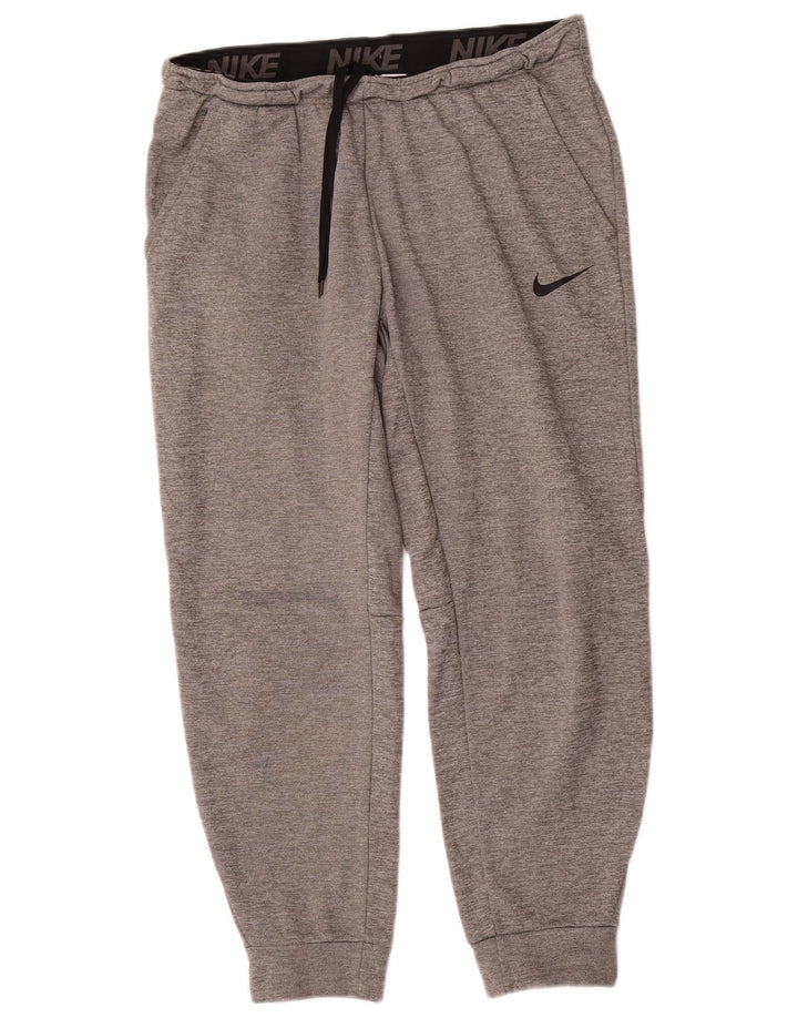 Nike Pantalon de survêtement Therma-Fit pour homme Gris Taille L Polyester
