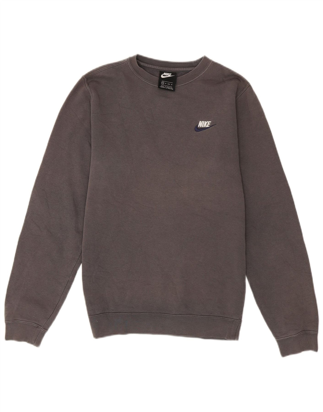 Nike Mens Sweatshirt Jumper XS Gris Coton