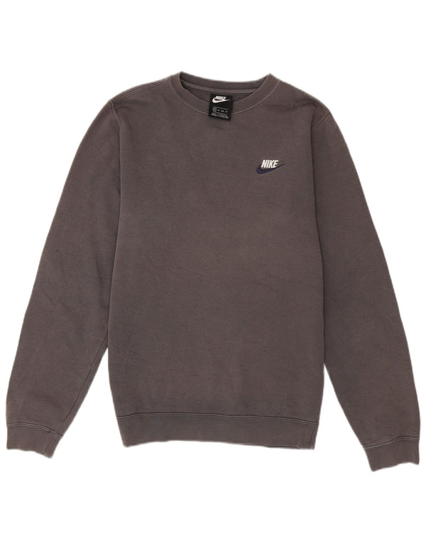 Nike Mens Sweatshirt Jumper XS Gris Coton