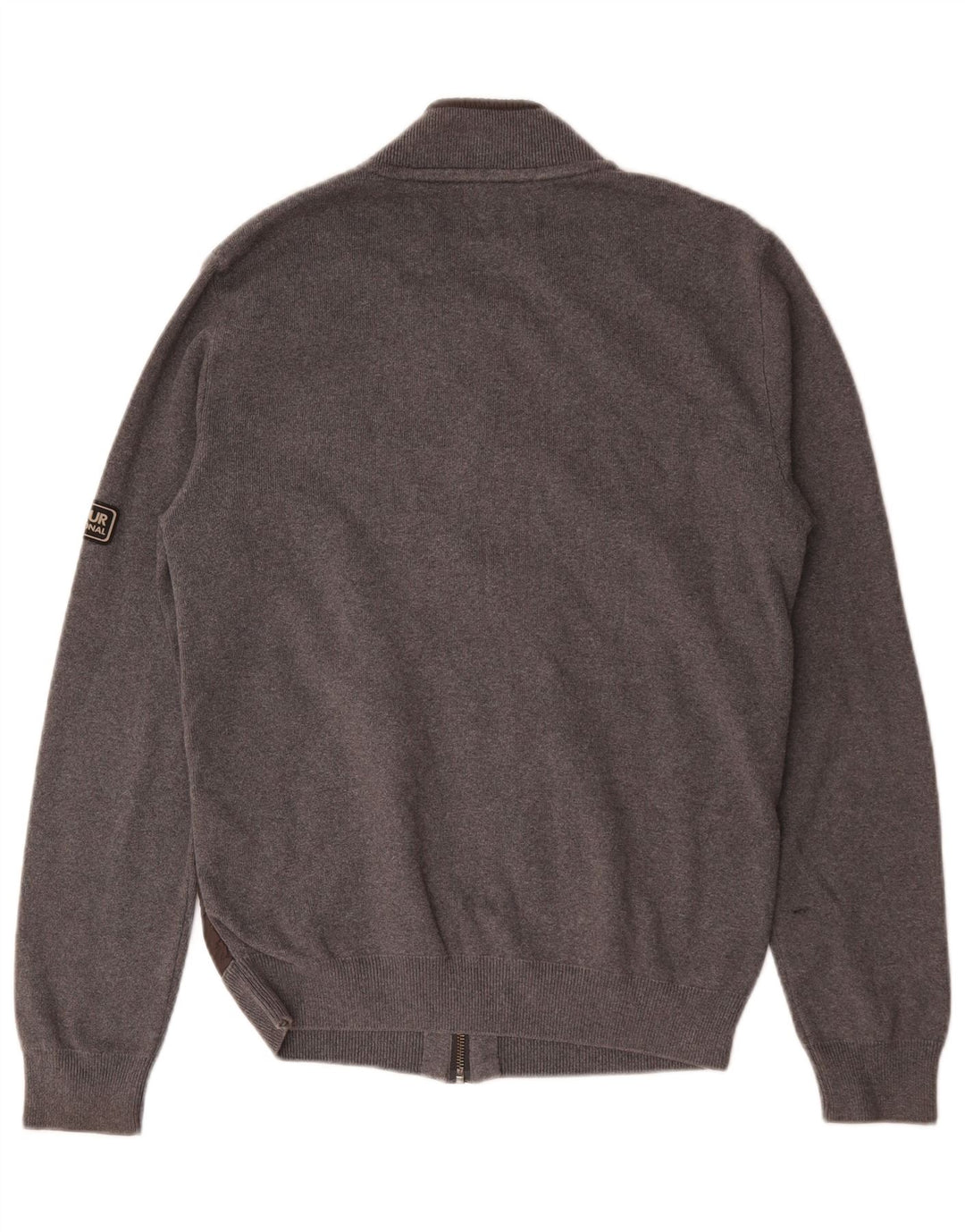 Barbour Cardigan Homme Pull Gris Moyen Coton