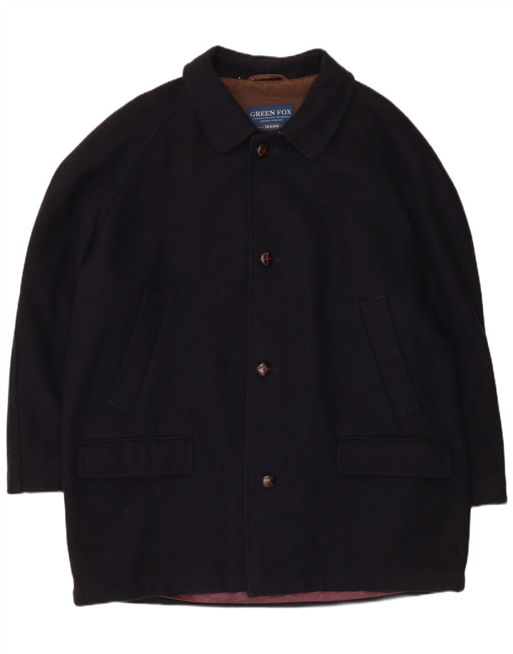 Green Fox Manteau Homme IT 56 3XL Bleu Marine Laine