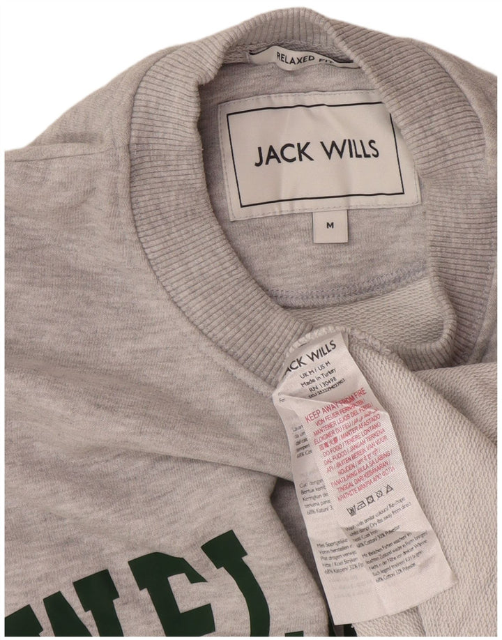 Jack Wills Sweat-shirt graphique coupe décontractée pour homme Gris moyen moucheté