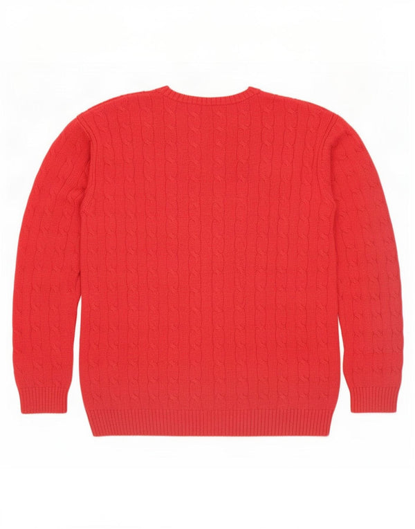 Polo Ralph Lauren Mens Tall Boat Neck Jumper Sweater 2XL Red Cotton