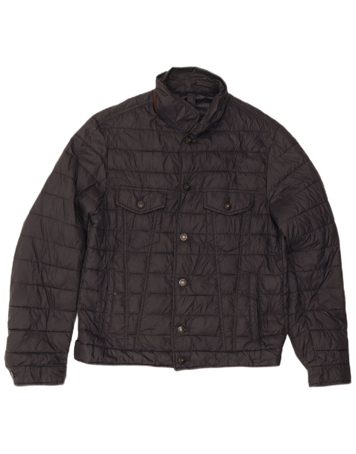 MASSIMO DUTTI Veste matelassée pour homme UK 40 Large Noir Polyester
