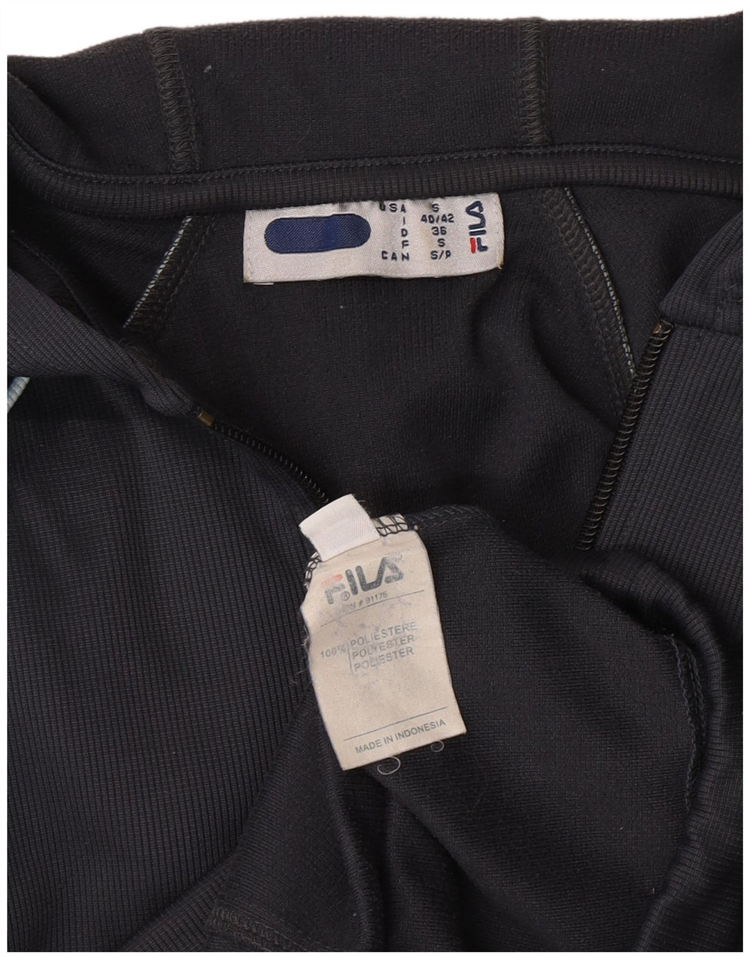 Fila Femme Zip Sweat à capuche IT 40/42 Petit Bleu Marine Polyester