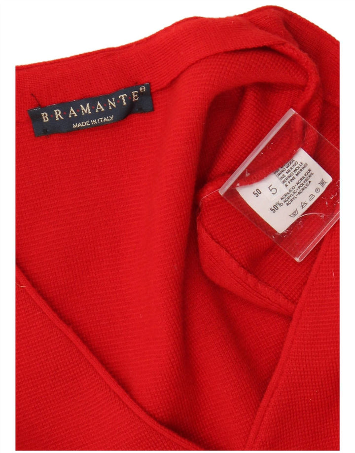 Bramante Gilet Homme Rouge Moyen Laine Mérinos