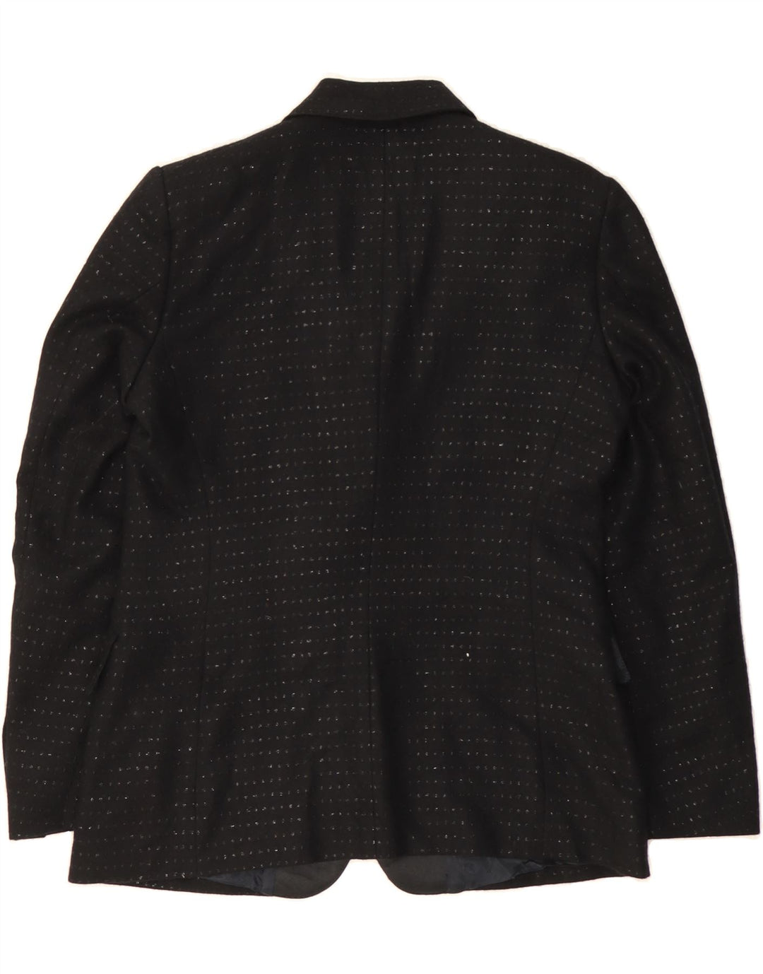 VINTAGE Womens 2 Button Blazer Jacket IT 44 Medium Black Spotted Vintage Vintage and Second-Hand Vintage from Messina Hembry 