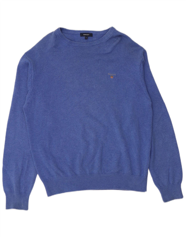 Gant Pull col bateau homme grand bleu coton