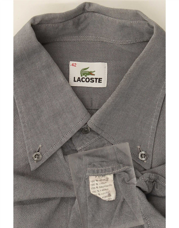 Lacoste Chemise Homme Taille 42 Grand Coton Gris