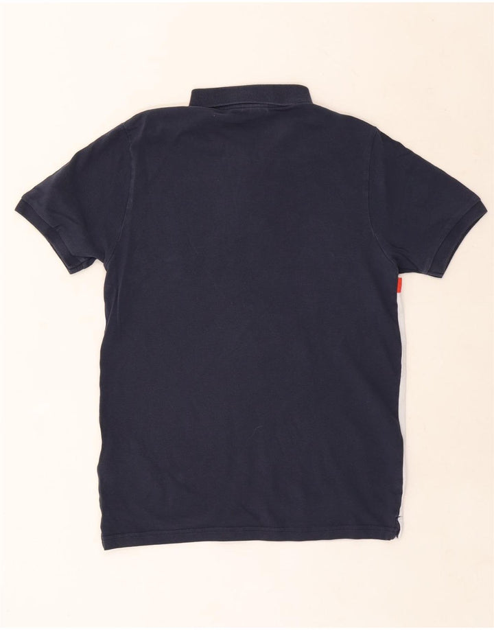 Ellesse Polo Homme Bleu Marine Moyen Colourblock Coton