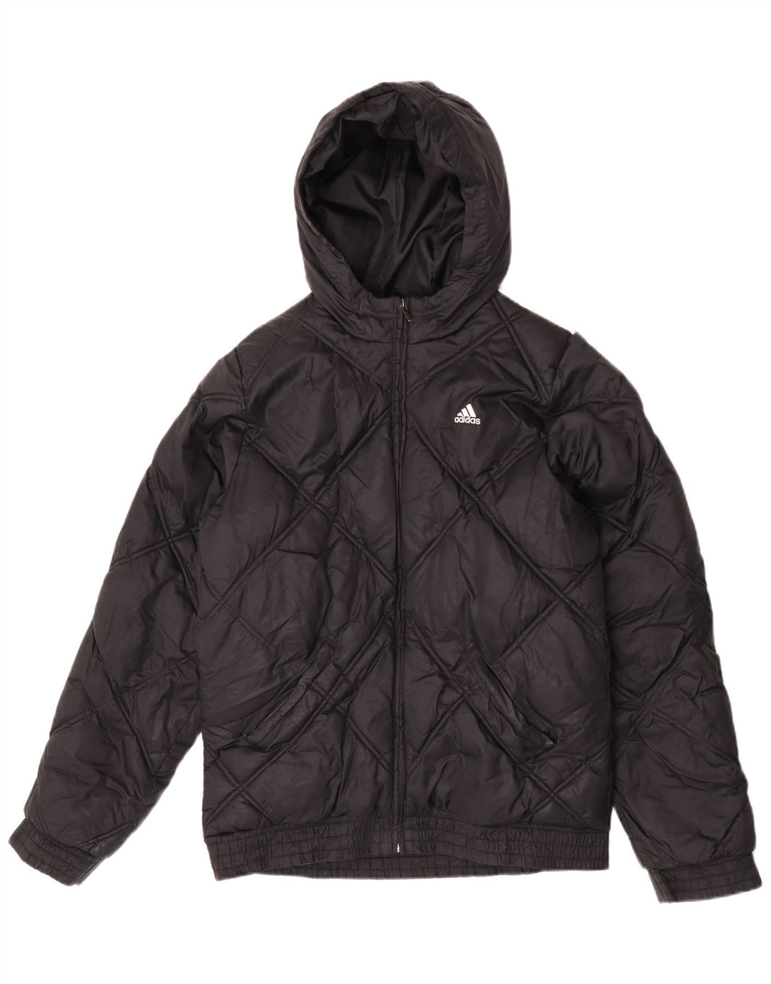 Adidas Veste matelassée à capuche garçon 15-16 ans Nylon noir