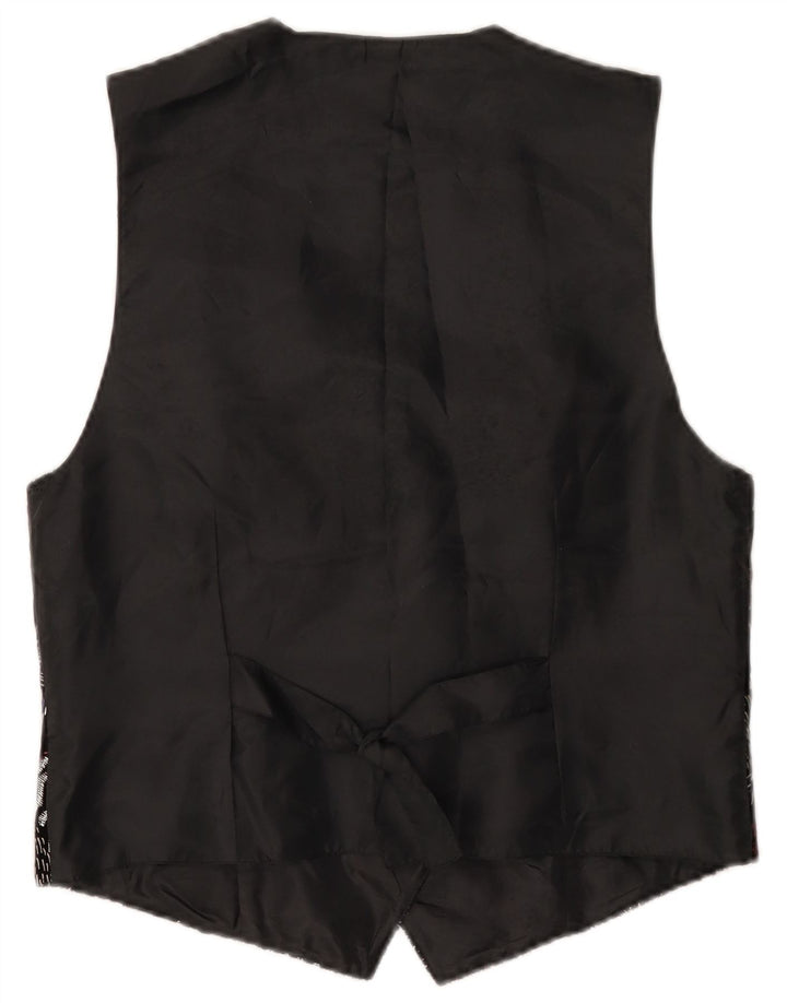 DE VILLE Gilet Femme EU 40 Acétate Géométrique Noir Moyen