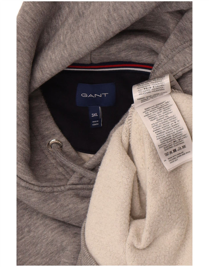 Gant Pull à capuche pour homme 3XL Gris Coton