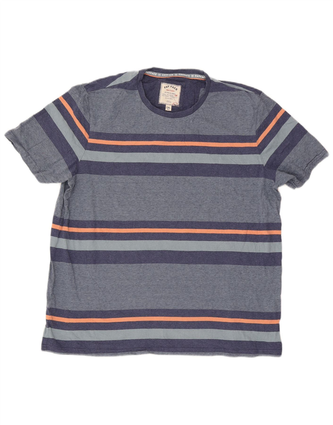 Fat Face T-Shirt Homme Top 2XL Bleu Rayé