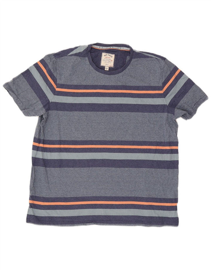 Fat Face T-Shirt Homme Top 2XL Bleu Rayé