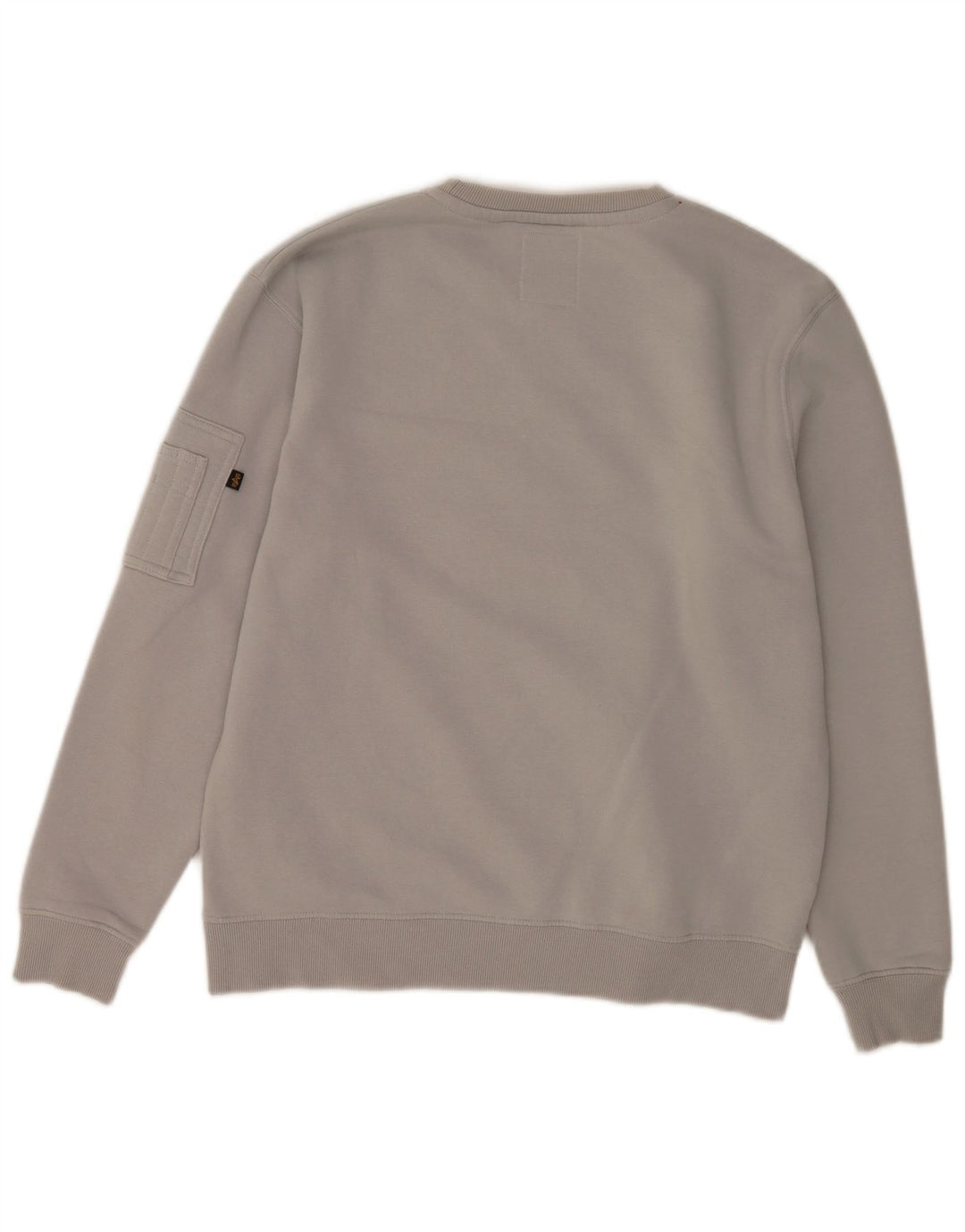 Alpha Industries Sweat-shirt graphique pour homme en coton gris Taille L