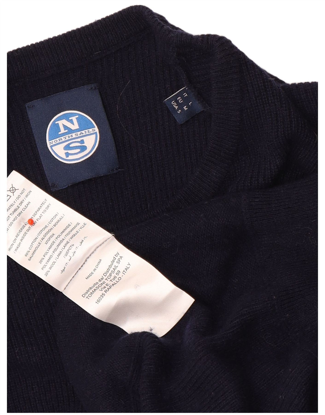 North Sails Pull Col Rond Homme Bleu Marine Moyen Coton