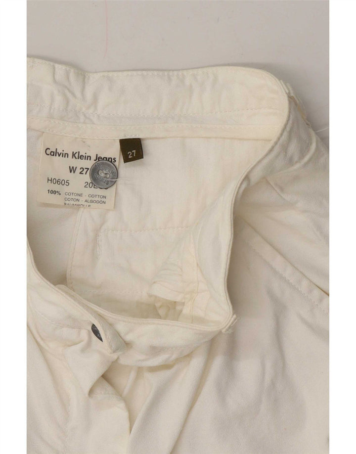 Calvin Klein Short Chino Femme W27 Petit Coton Blanc