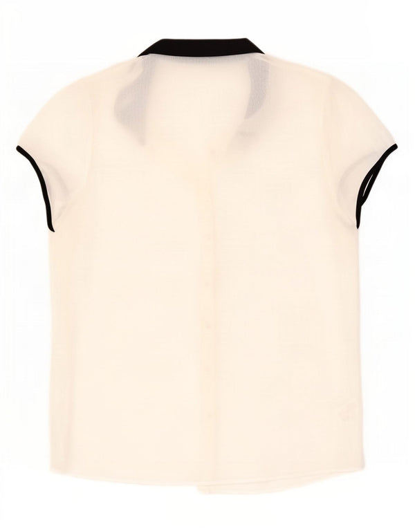 Zara Chemisier transparent pour femme UK 14 Large Blanc cassé Colourblock