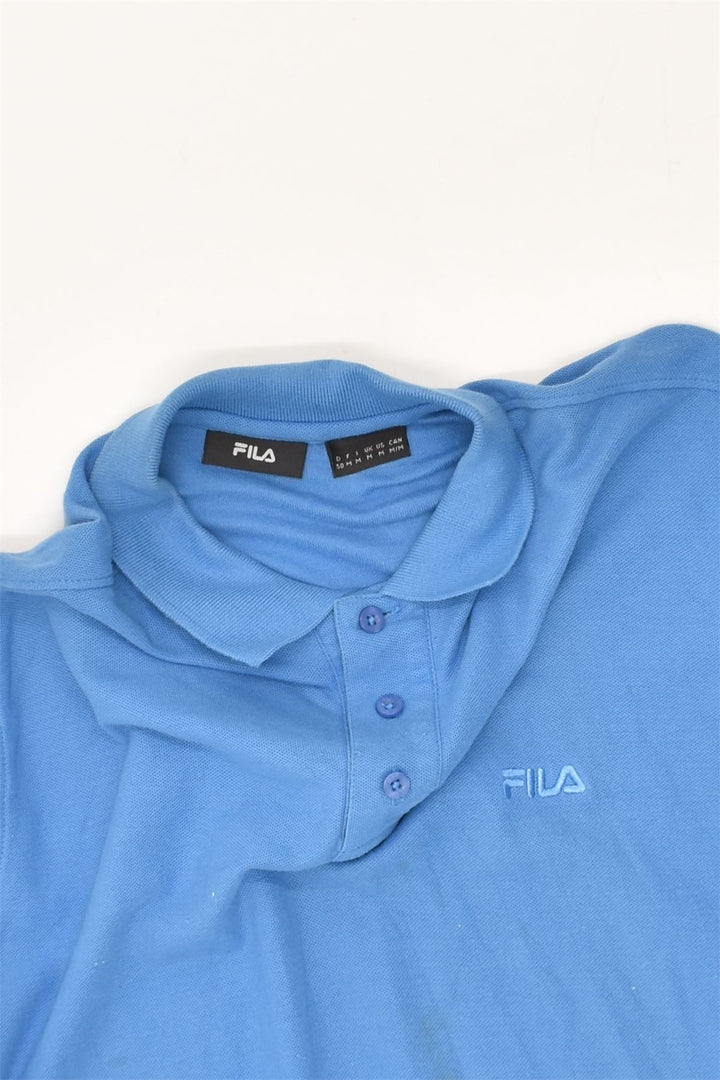 FILA Mens Polo Shirt Medium Blue Cotton | Vintage Fila | Thrift | Second-Hand Fila | Used Clothing | Messina Hembry 