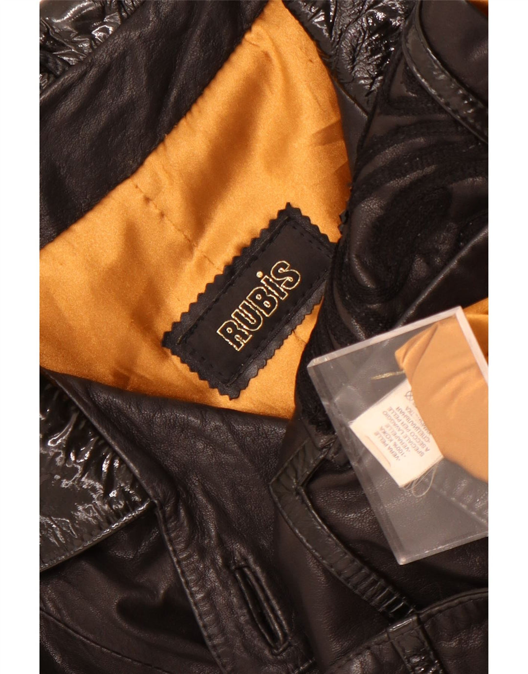 Vintage Womens Leather Jacket UK 22 3XL Black Leather