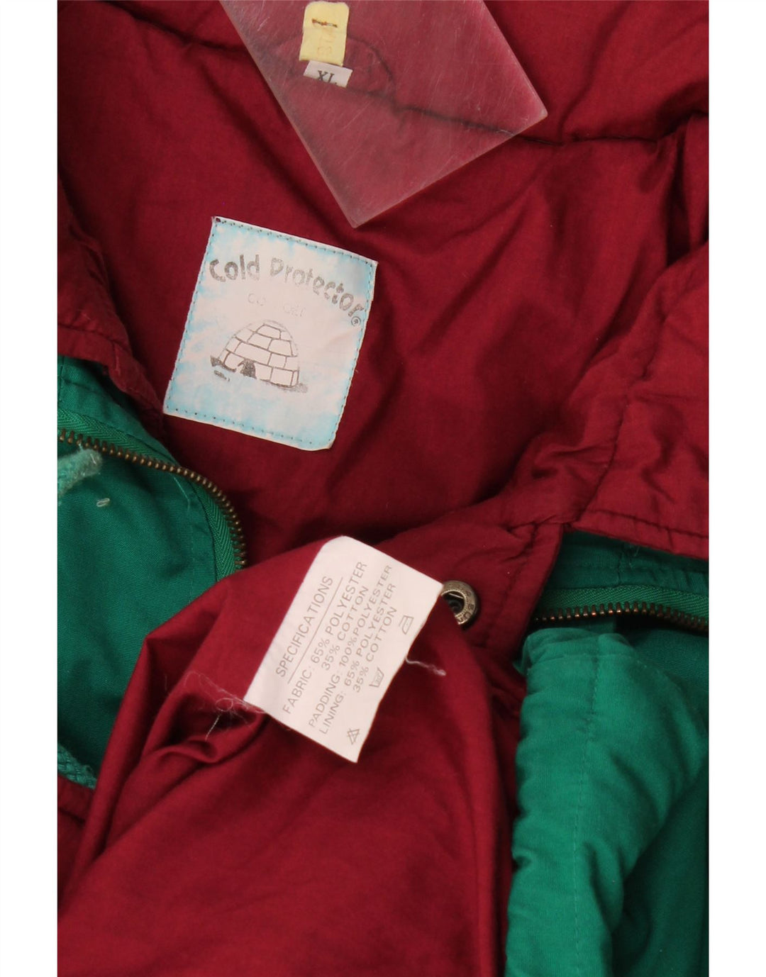 veste rembourrée homme vintage UK 42 XL Polyester vert