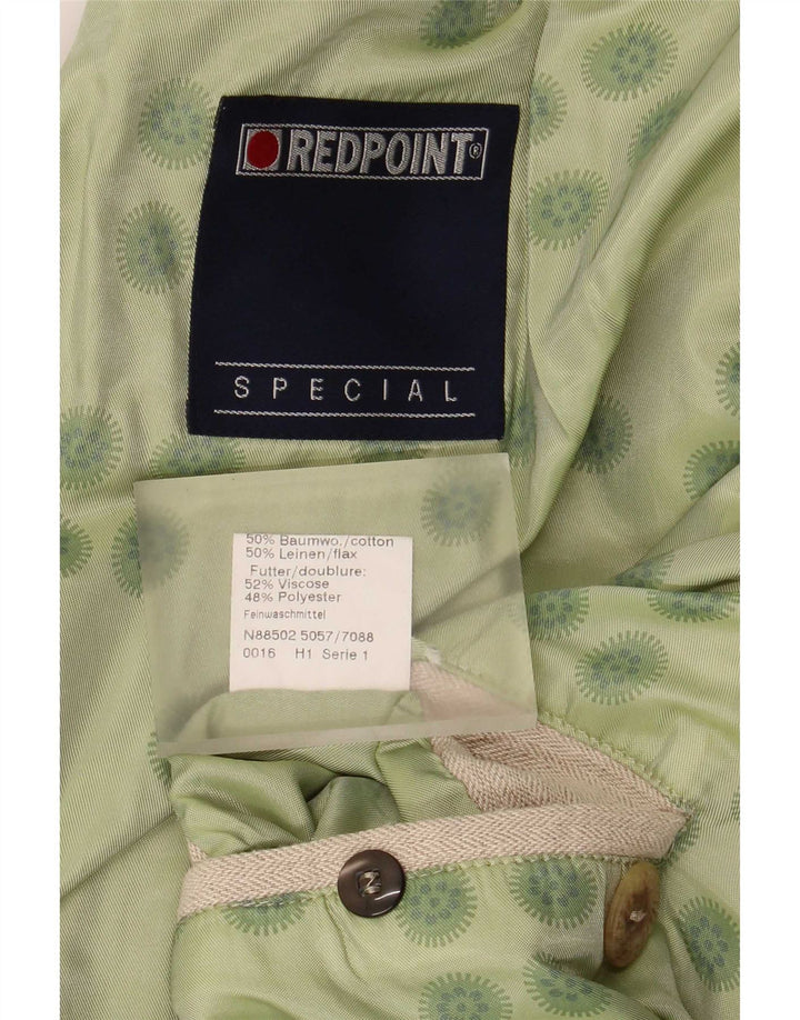 Redpoint Veste blazer à 3 boutons pour homme IT 48 en coton à chevrons beige moyen