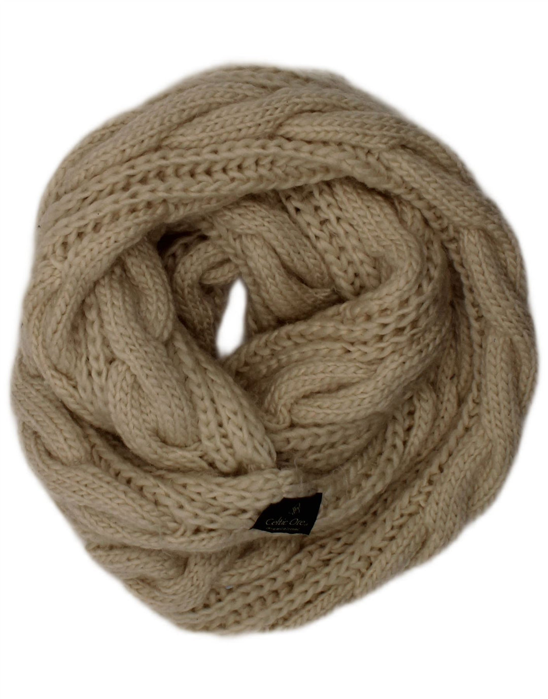 Celtic Ore Écharpe snood en tricot pour femme Taille unique en polyester blanc cassé hiver