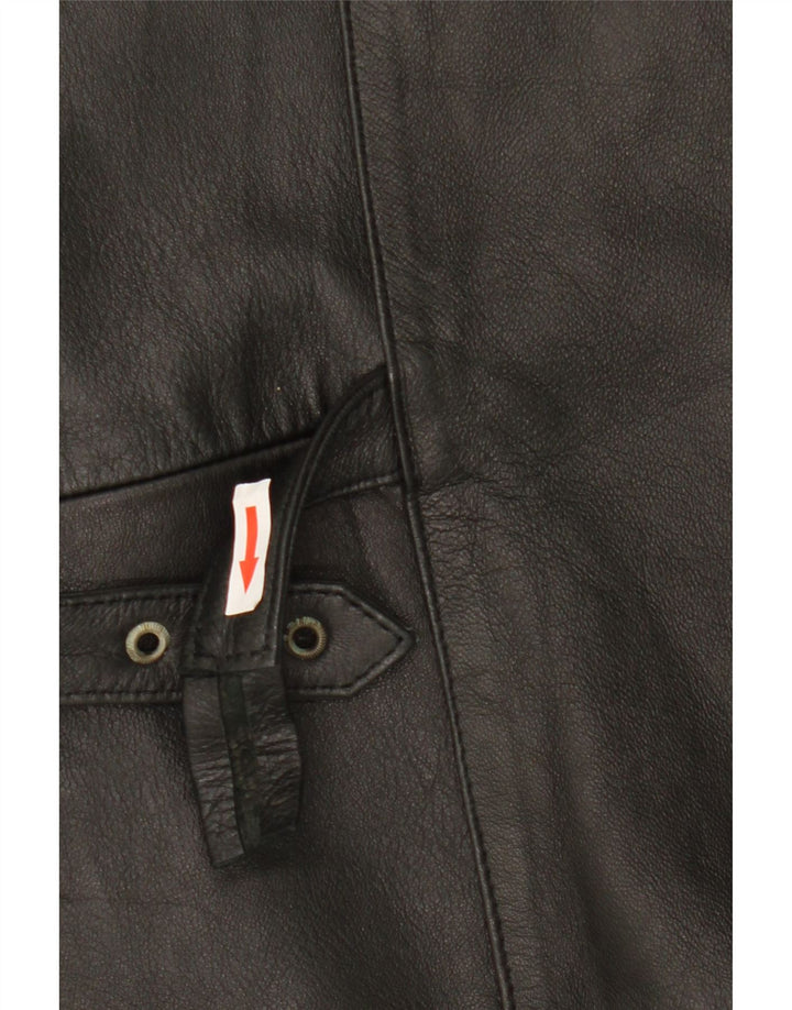 gilet en cuir homme vintage noir moyen