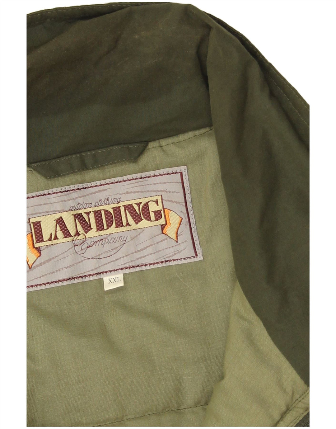 vintage Mens Utility Gilet UK 44 2XL Kaki Polyester