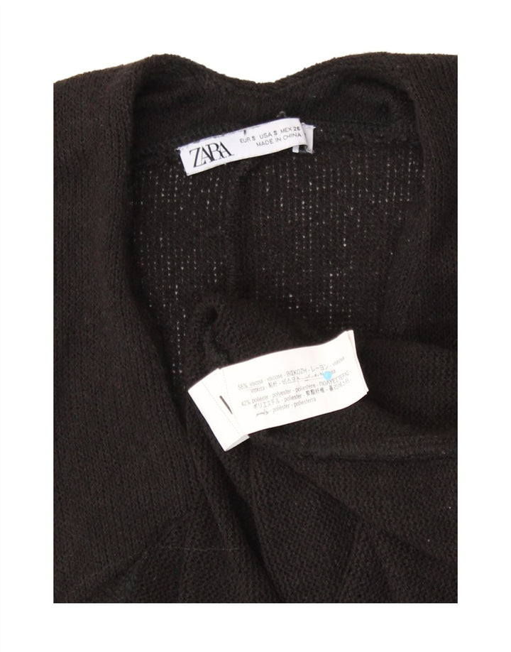 Zara Débardeur surdimensionné pour femme UK 10 Small Noir Viscose
