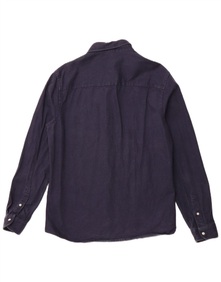 ZARA Chemise Flanelle Homme Bleu Marine Moyen Coton
