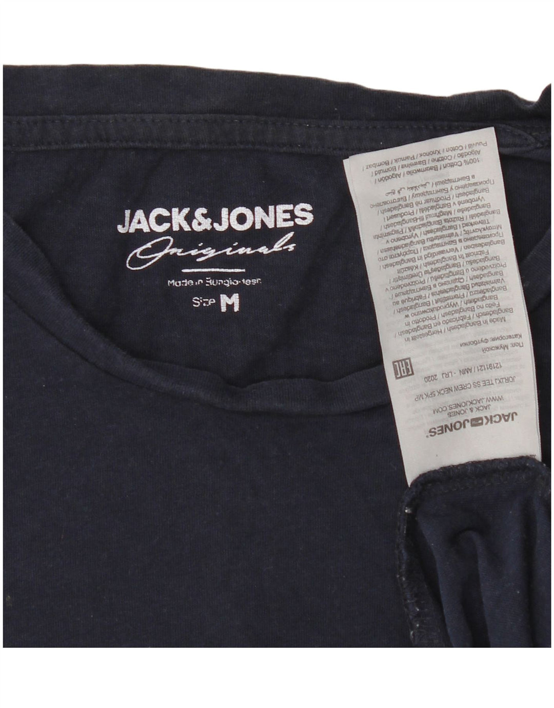 JACK & JONES T-Shirt Homme Bleu Marine Moyen Coton