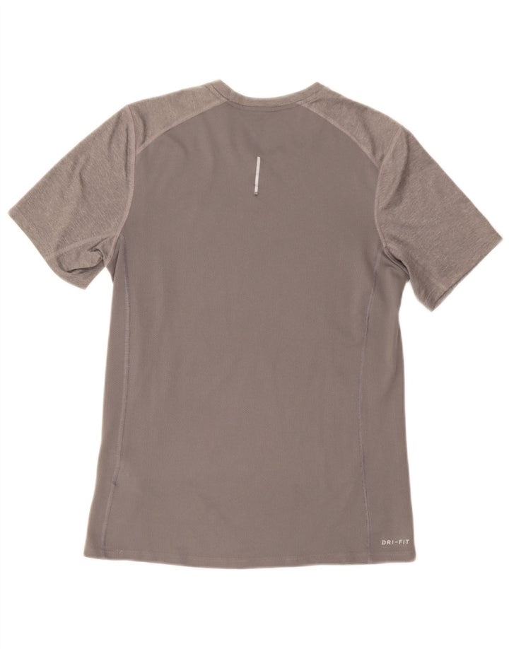 Nike Hommes Dri Fit T-Shirt Haut Petit Gris Polyester