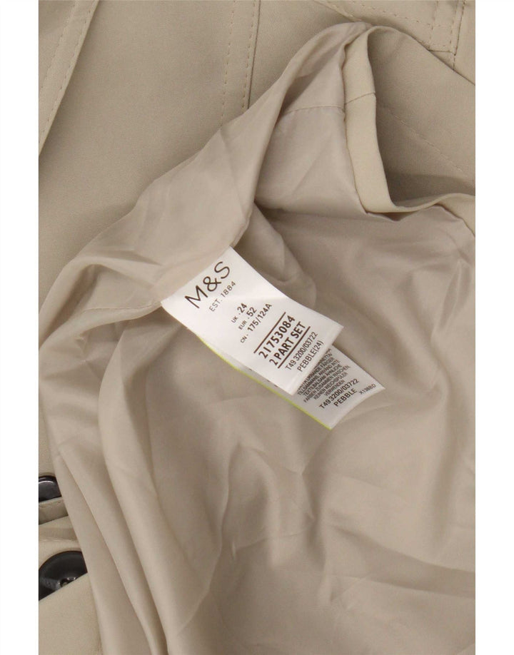 Marks & Spencer Trench-Coat Femme UK 24 4XL Vert Polyester