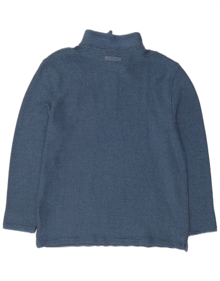 Weird Fish Sweat-shirt col zippé pour homme XL en coton bleu