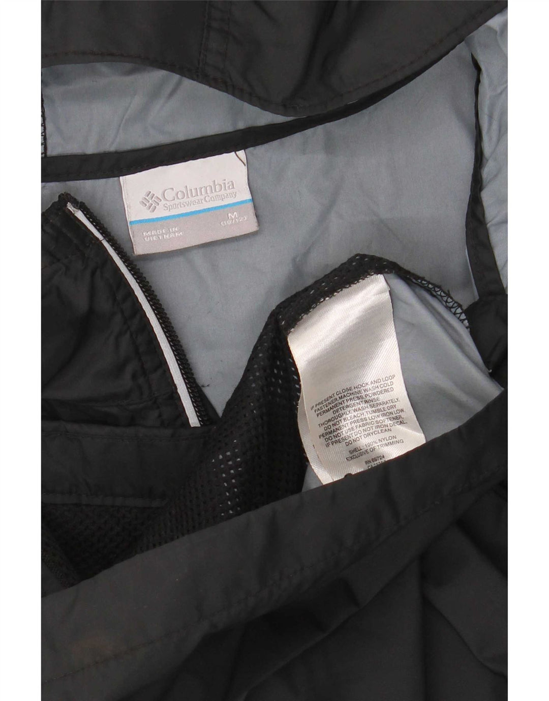 Columbia Veste de Pluie à Capuche Garçon 10-11 Ans Nylon Noir Moyen