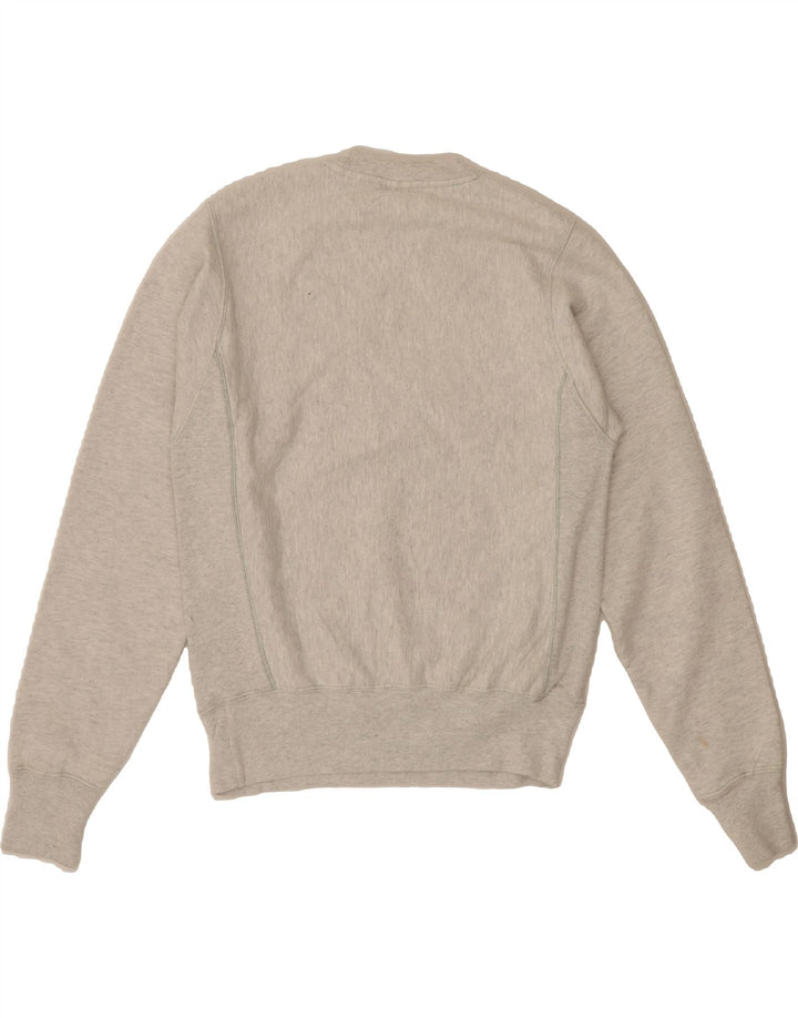 CHAMPION Womens Oversized Sweatshirt Jumper UK 6 XS Grey Cotton Vintage Champion and Second-Hand Champion from Messina Hembry 
