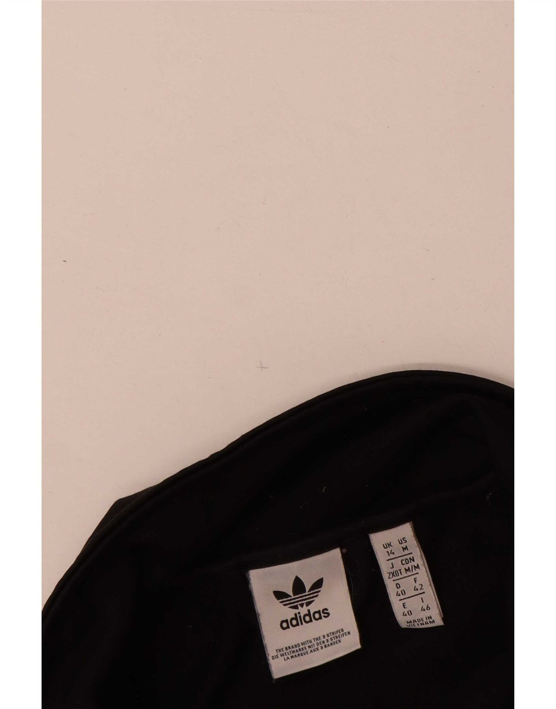 Adidas Veste de survêtement pour femme UK 14 Medium Noir Colourblock Polyester